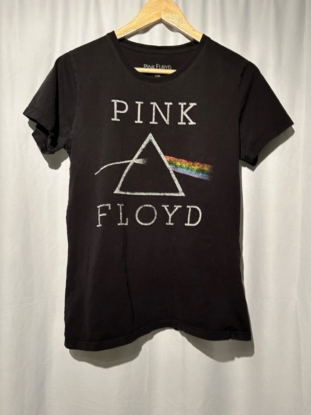 Pink Floyd Black Tee with Prism Rainbow Logo